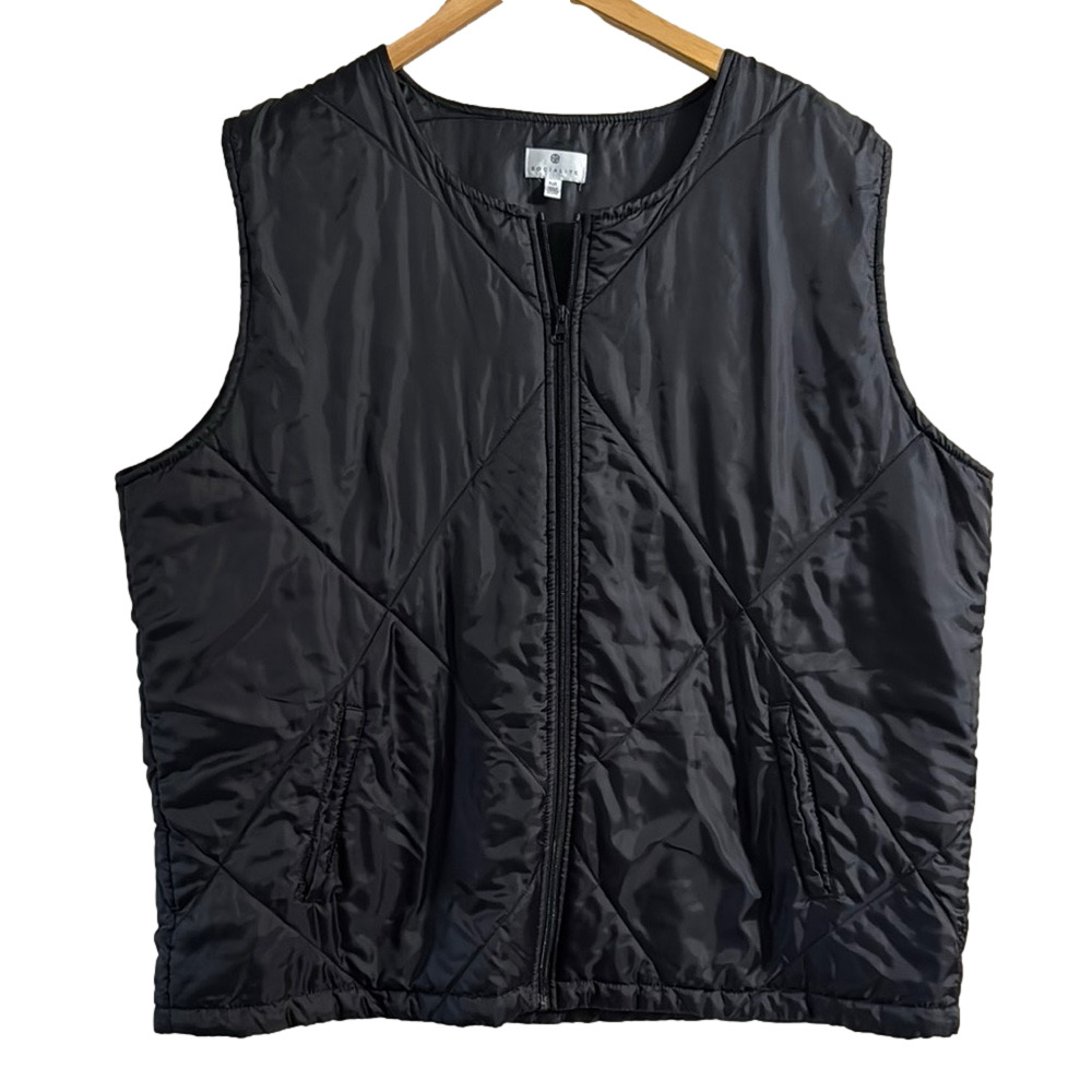Socialite Black Quilted Vest